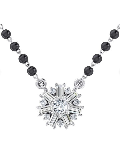 Classic Floral Diamond Mangalsutra