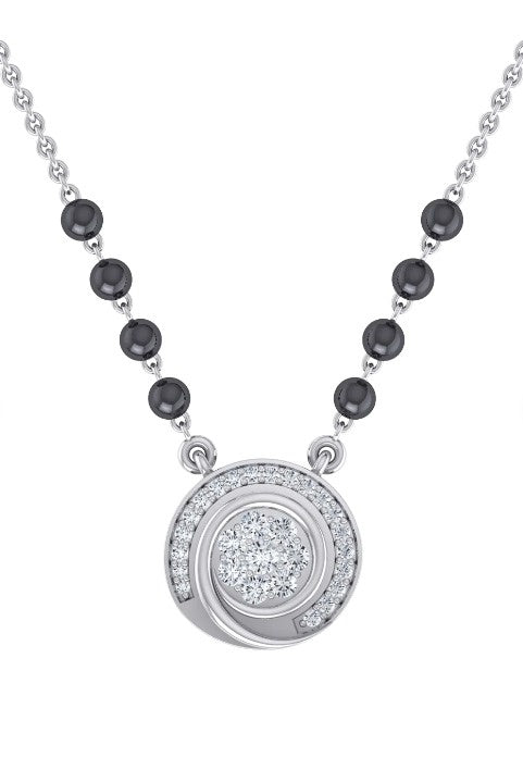 Graceful Curve Diamond Mangalsutra
