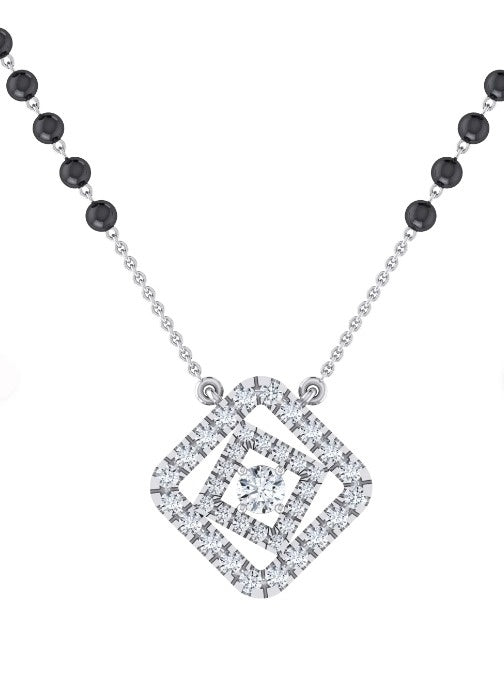 Tilted Square Lattice Diamond Mangalsutra