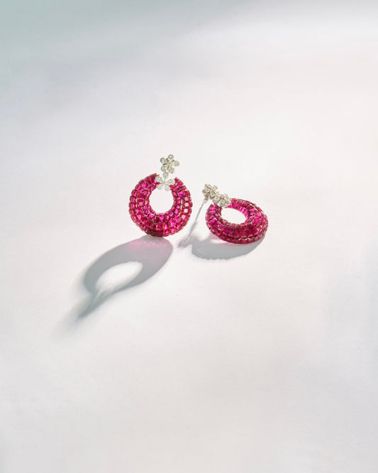 Crimson Orbit Earrings — 26583