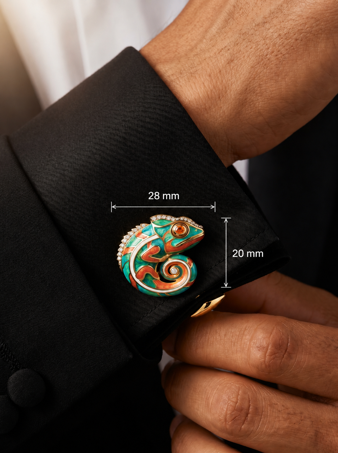 Verdant Curlicue Cufflinks