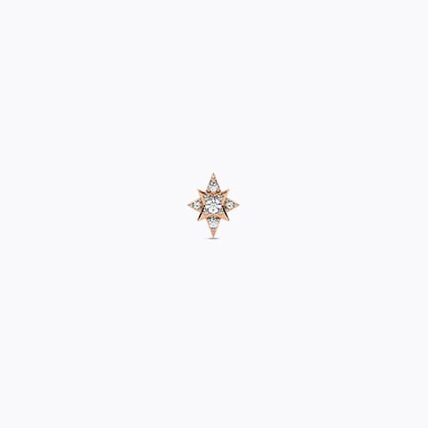 Blush Compass Nose Pin