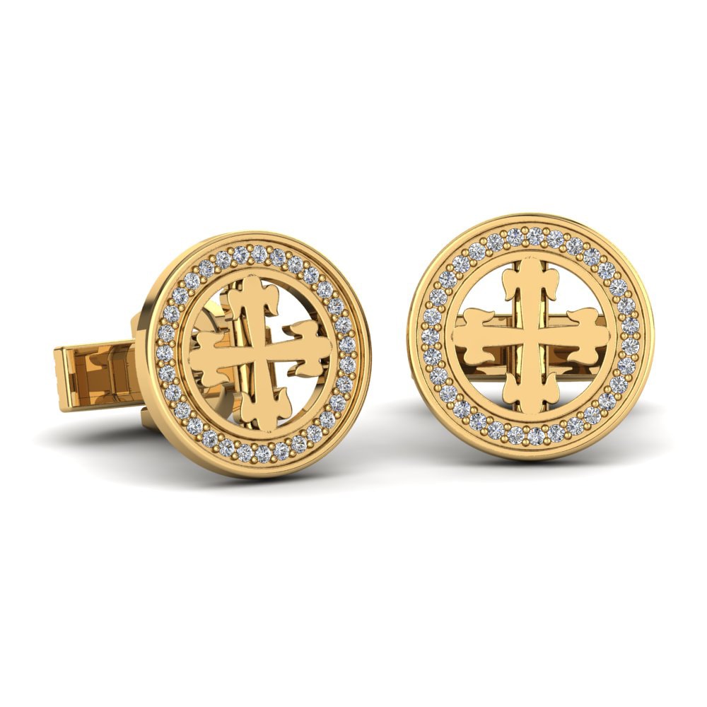 Golden Crosscourt Cufflinks