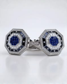Octagonal Midnight Cufflinks