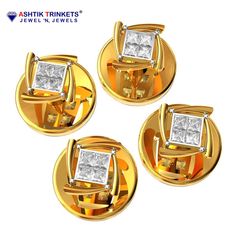 Golden Solitaire Stage Cufflinks
