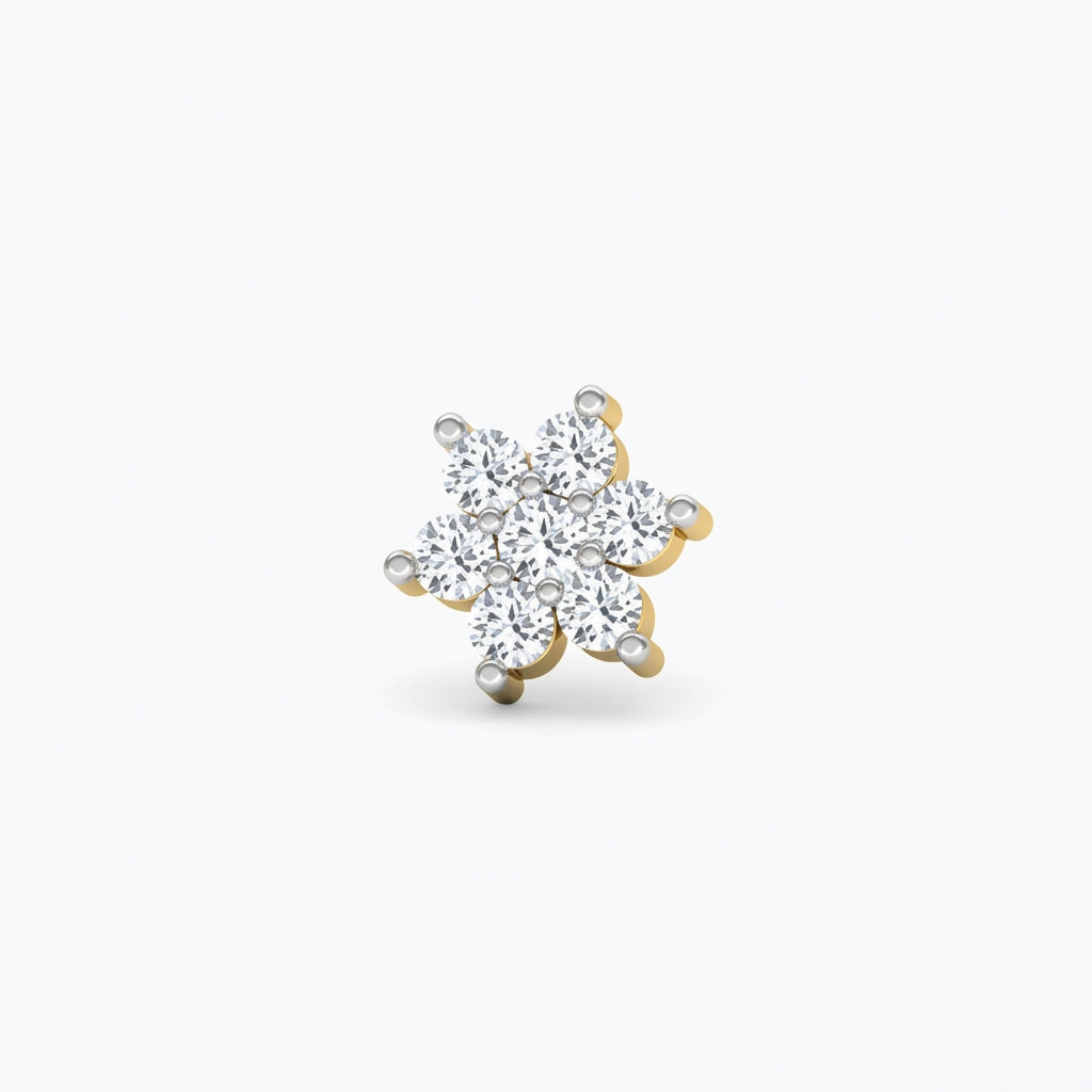 Snowflower Nose Pin