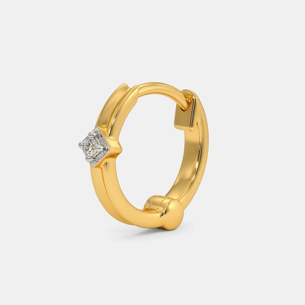Golden Prism Hoop Nose Pin