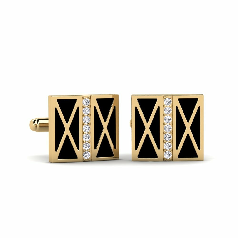 Golden Noir Lattice Cufflinks