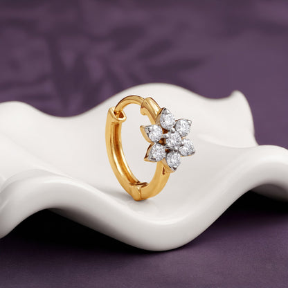 Petal Embrace Hoop Nose Pin