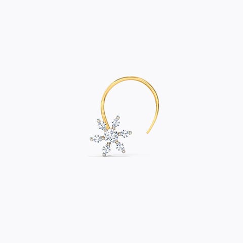 Snowstar Hoop Nose Pin