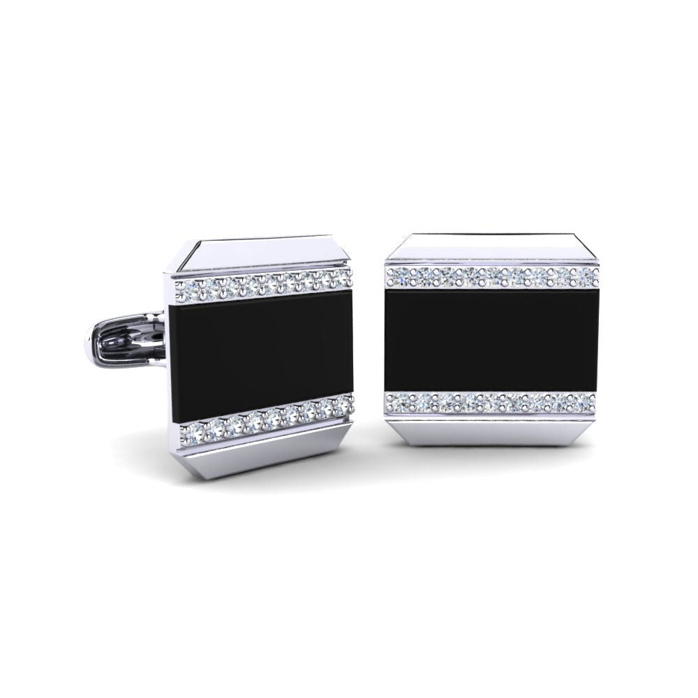 Noir Silver Terrace Cufflinks