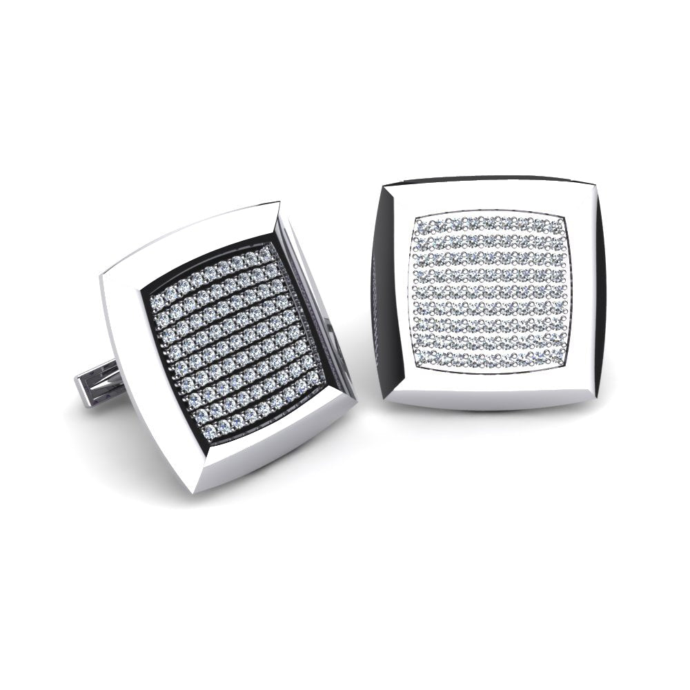 Silver Inset Cufflinks