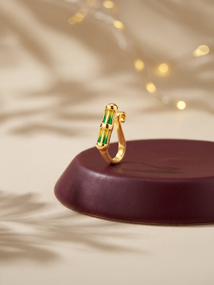 Verdant Baguette Nose Pin