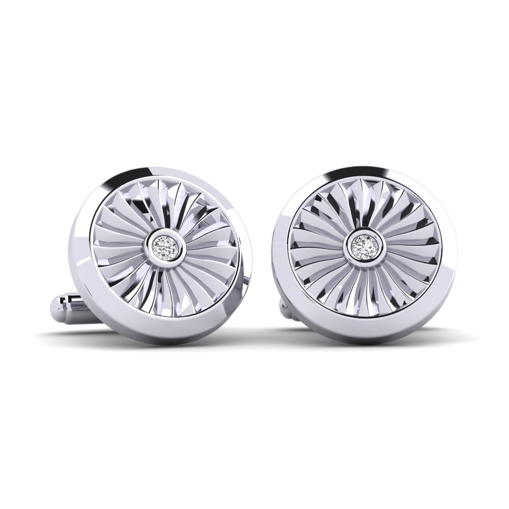 Silver Turbine Cufflinks