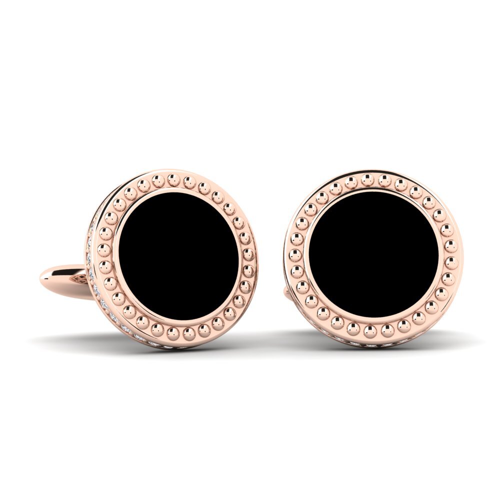 Noir Blush Bead Cufflinks