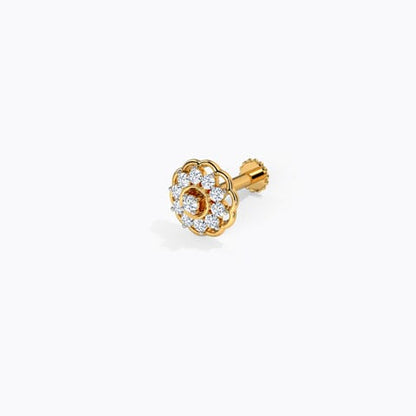 Scalloped Radiance Nose Pin