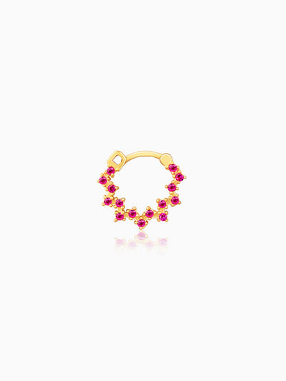 Crimson Garland Nose Pin
