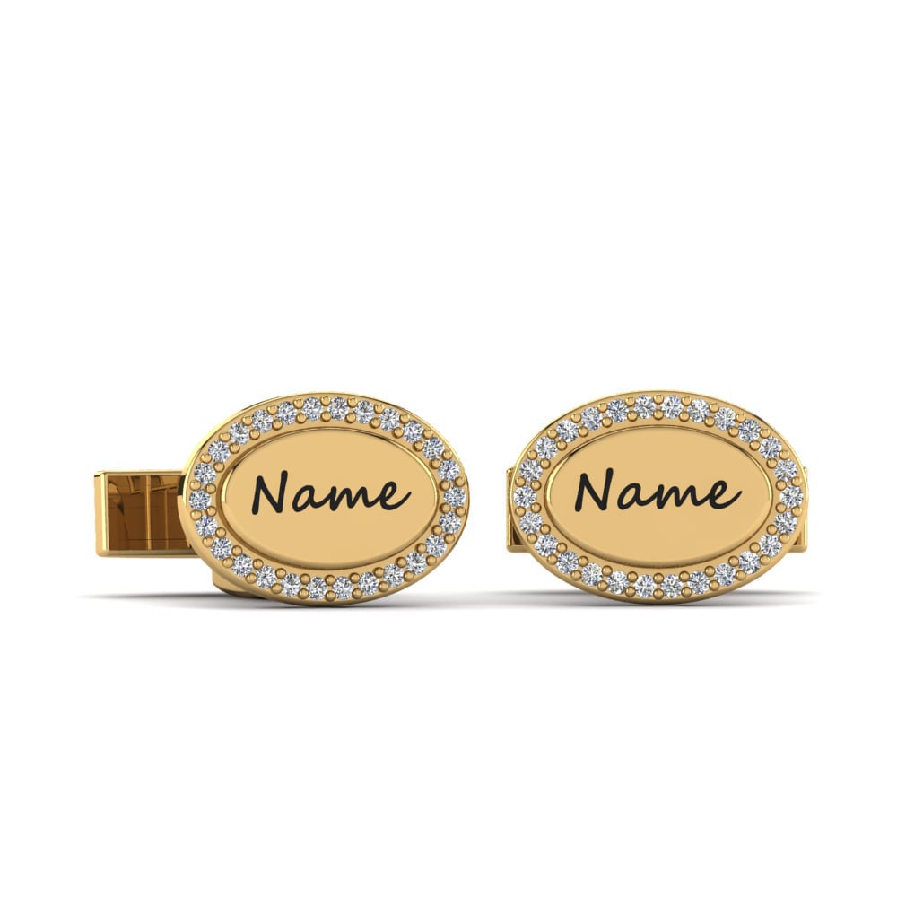 Oval Inscription Cufflinks