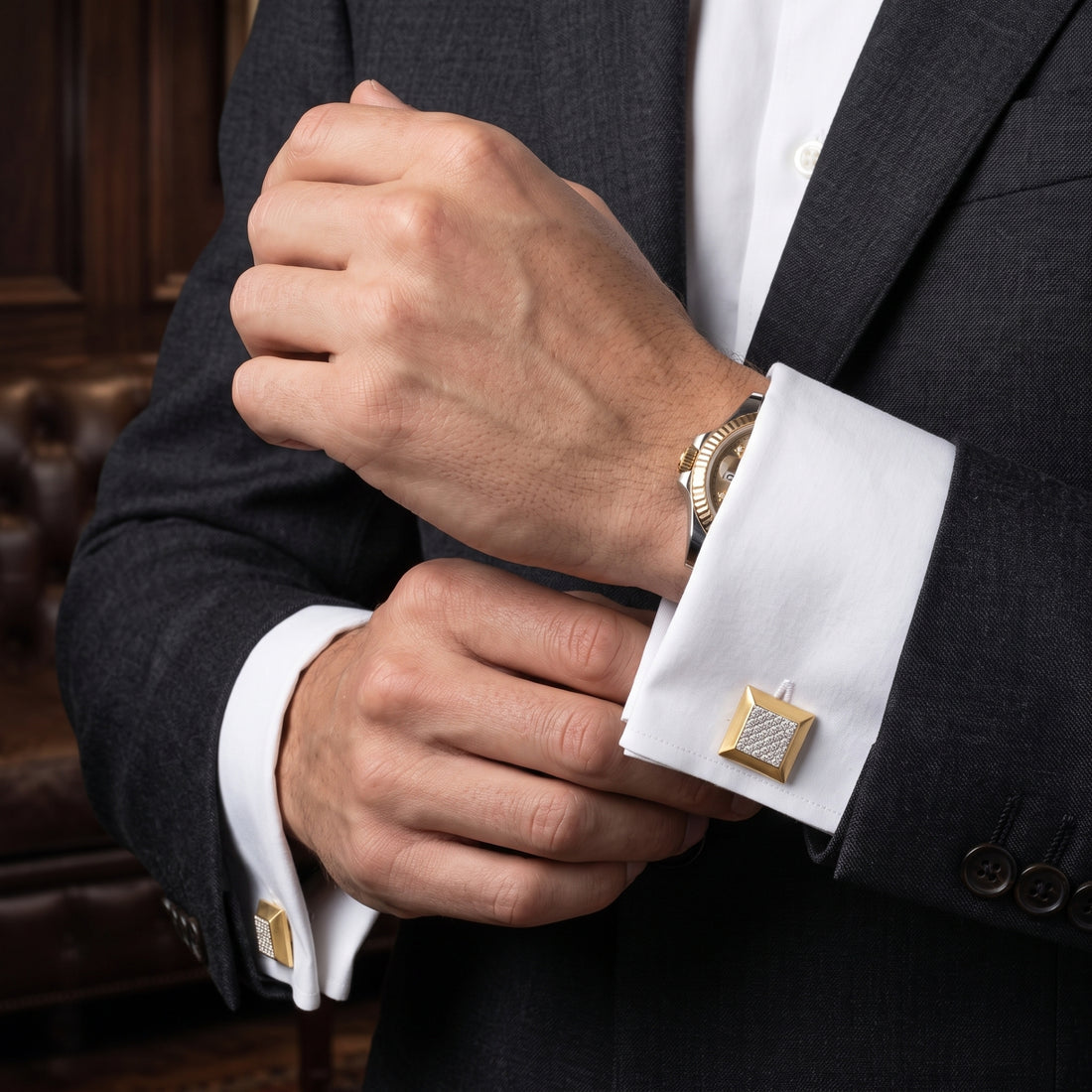 Golden Courtyard Cufflinks