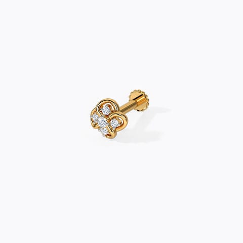 Quatrefoil Dew Nose Pin