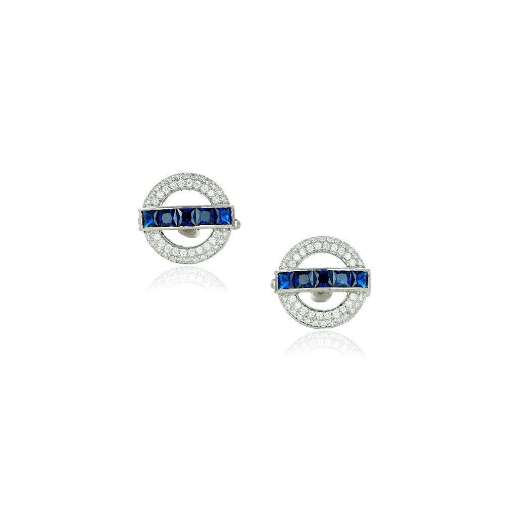 Cobalt Meridian Cufflinks