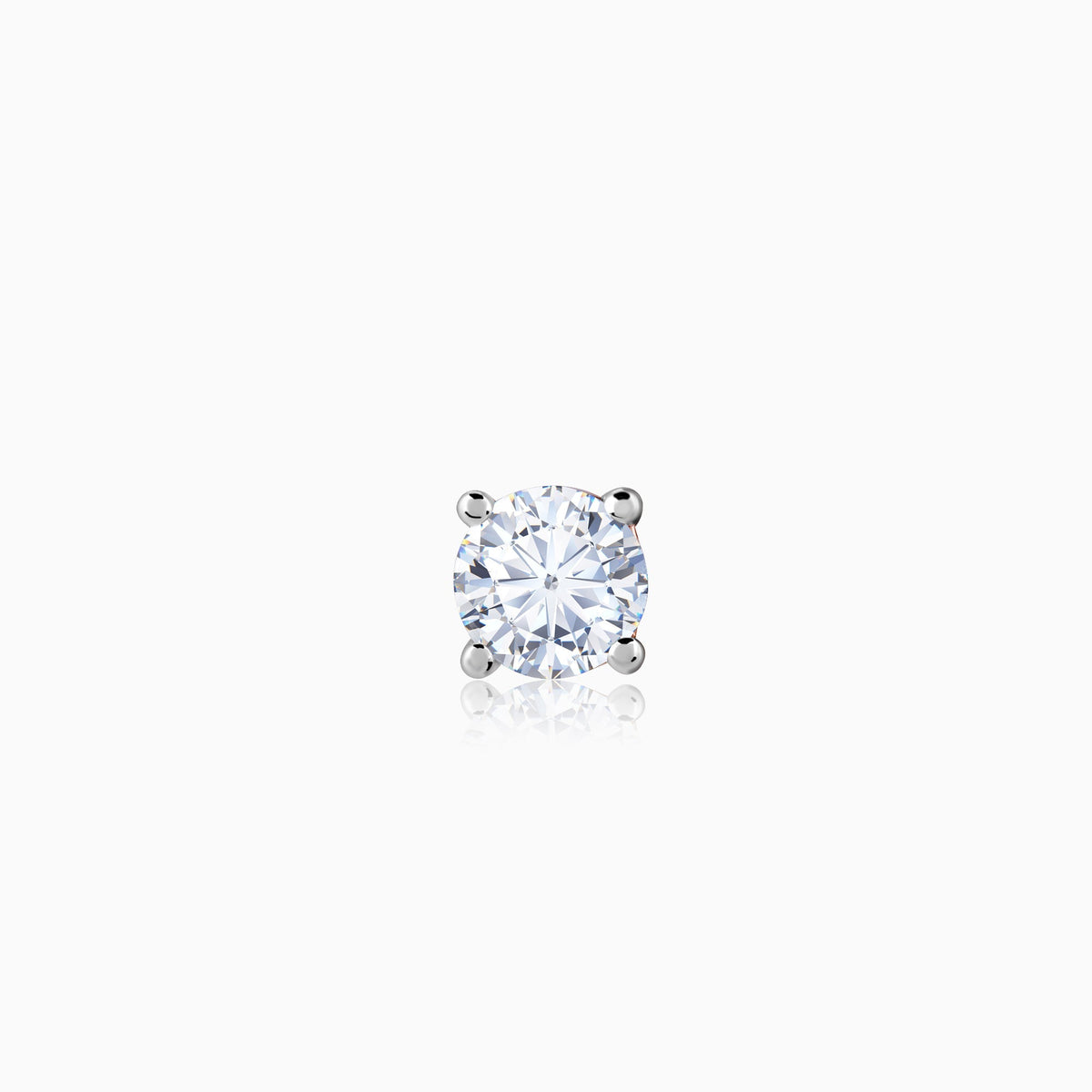 Blush Solitaire Nose Pin