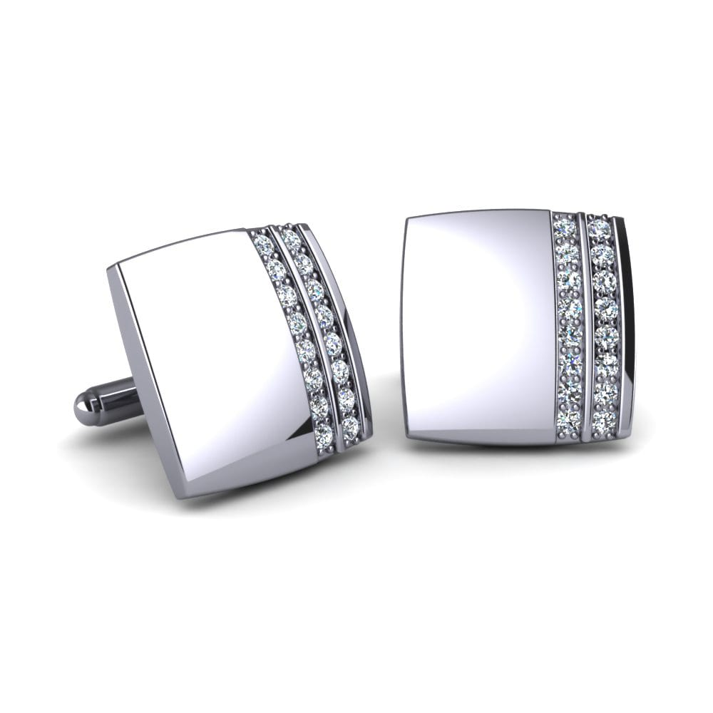 Silver Twin Cascade Cufflinks