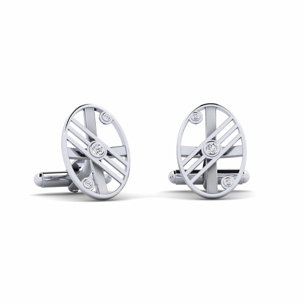 Silver Oval Interlude Cufflinks