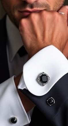 Noir Rosette Cufflinks