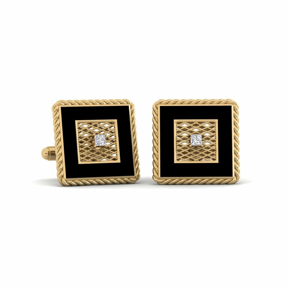 Noir Woven Court Cufflinks
