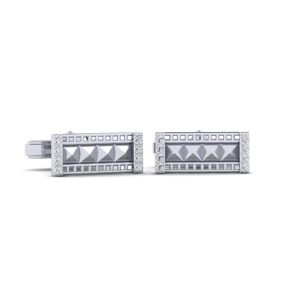 Silver Facet Rail Cufflinks
