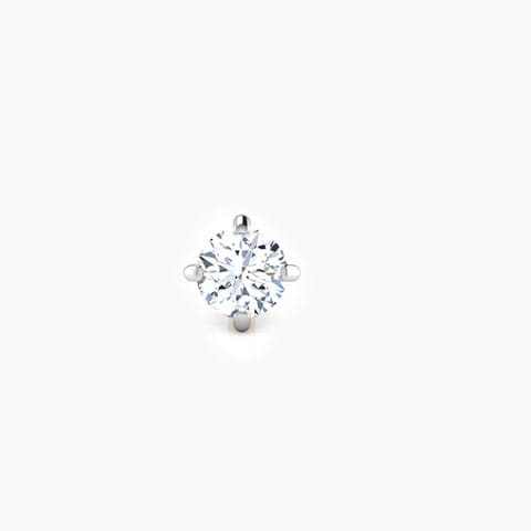 Blush Solitaire Nose Pin
