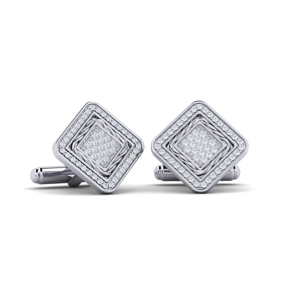 Layered Silver Wreath Cufflinks