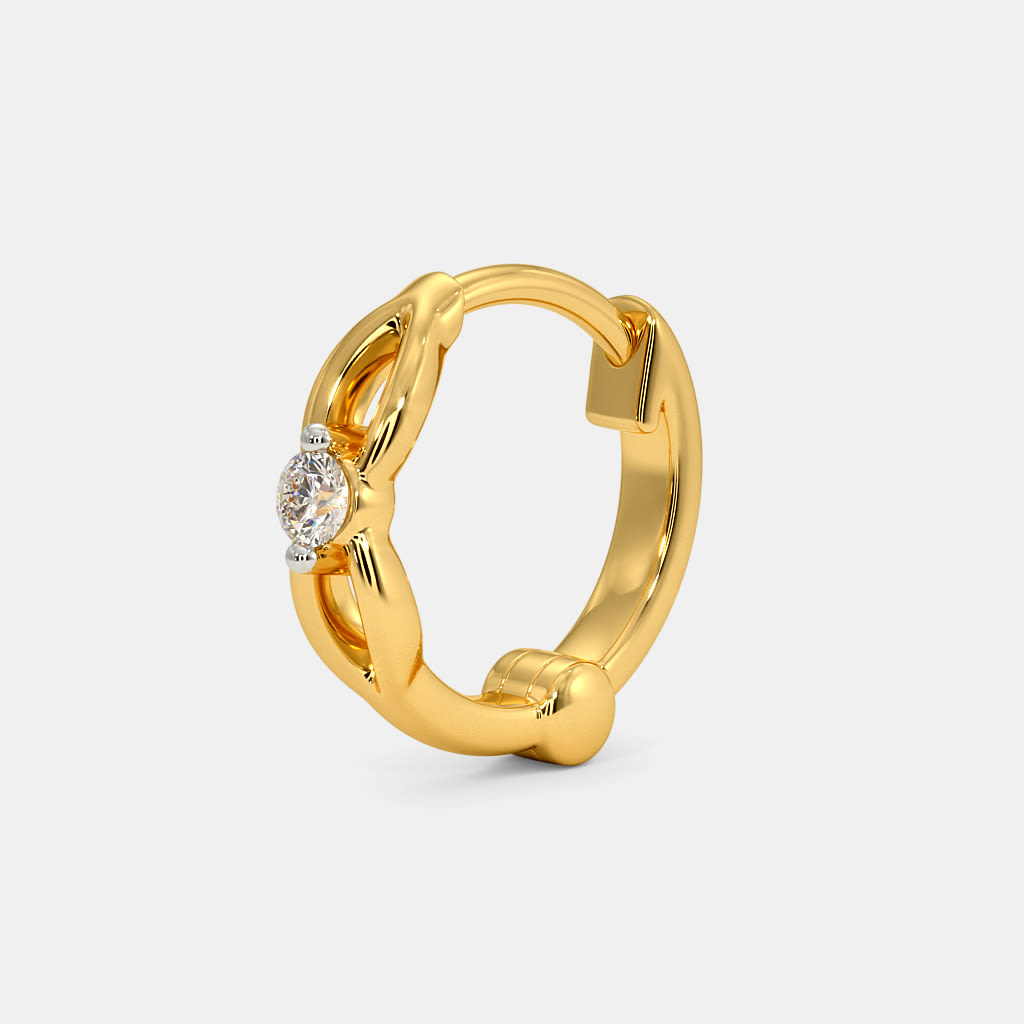 Ribbon Solitaire Nose Pin