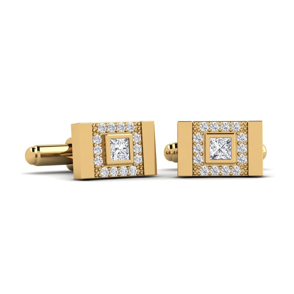 Golden Central Court Cufflinks