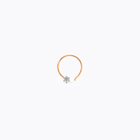 Blush Flowerloop Nose Pin