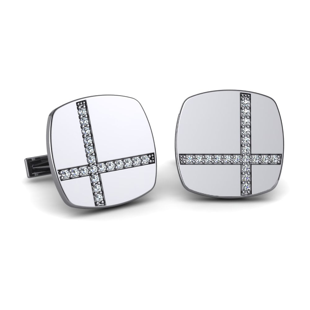 Silver Crosslight Cufflinks