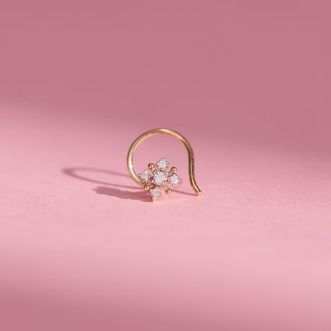 Blush Flowerloop Nose Pin