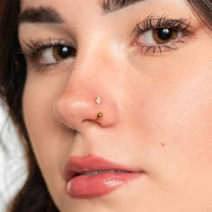 Starlit Crescent Nose Pin