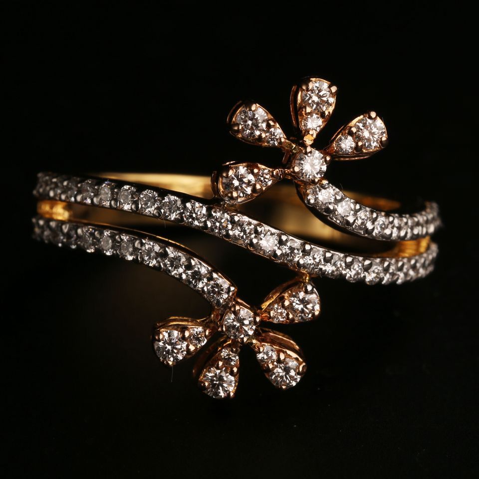 Botanical Diamond Vine Wrap Ring