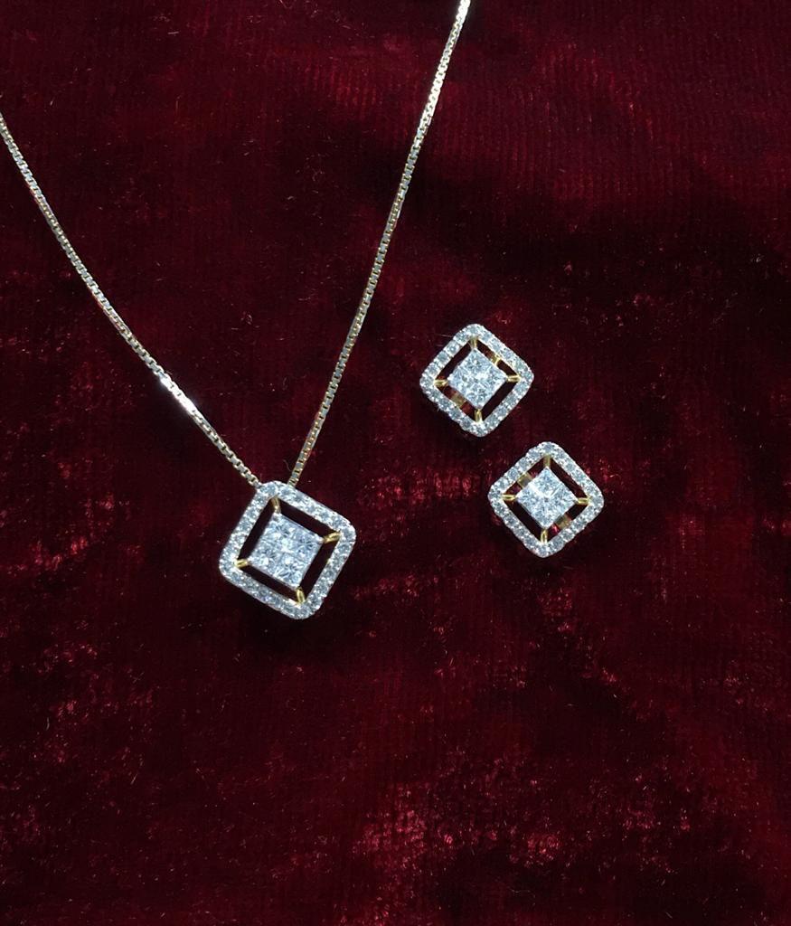 a necklace design shown with coordinating pieces